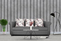 Adorn India Magnum 3 Seater Sofa (Light Grey), Wood, Foam