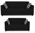 Rio Highback 3+2 5 Seater Sofa Set (Black)