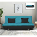 Adorn India Aspen 3 Seater Sofa cumbed(Aqua Blue & Black) (3 Year Warranty)