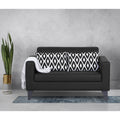 Adorn India Bladen Leatherette 2 Seater Sofa (Black)