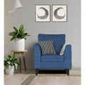 Adorn India Enzo Decent 1 Seater Sofa (Blue)