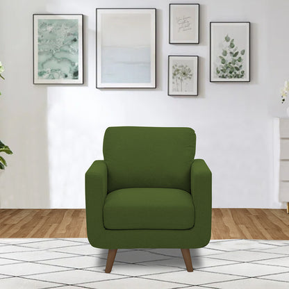 Adorn India Damian 1 Seater Sofa (Green)