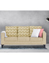 Adorn India Straight line Plus Bricks 3 Seater Sofa (Beige)