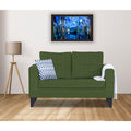 Adorn India Hallton Tufted 2 Seater Sofa (Green) (3 Year Warranty)
