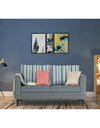 Adorn India Lawson Stripes (3 Years Warranty) 2 Seater Sofa (Grey) Modern