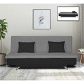Adorn India Aspen 3 Seater Sofa Cum Bed (Dark Grey and Black) (3 Year Warranty)
