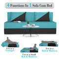 Adorn India Easy Desmond 4 Seater Sofa Cum Bed 6 x 6 (Rust & Black) (1 Year Warranty)
