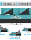 Adorn India Easy Desmond 3 Seater Sofa Cum Bed 6 x 6 (Rust & Black)