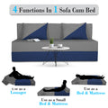 Adorn India Easy Desmond 3 Seater Sofa Cum Bed 5 X 6 (Blue & Grey) (1 Year Warranty)
