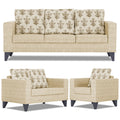 Straight line Plus Leaf 3+2+1 6 Seater Sofa Set (Beige)