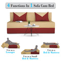 Adorn India Easy Boom 3 Seater Sofa Cum Bed 5 x 6 (Maroon & Beige) (1 Year Warranty)
