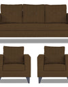 Adorn India Hallton Tufted 3+1+1 5 Seater Sofa Set (Brown)