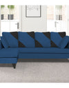 Adorn India Denver L Shape 5 Seater Sofa Set (Left Hand Side) (Blue)
