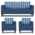 Straight line Plus Bricks 3+1+1 5 Seater Sofa Set (Blue)