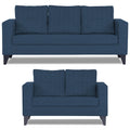 Adorn India Hallton Tufted 3-2 Five Seater Sofa Set (Blue)  (3 Year Warranty)