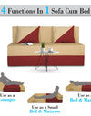 Adorn India Easy Desmond 2 Seater Sofa Cum Bed 4 x 6 (Maroon & Beige)