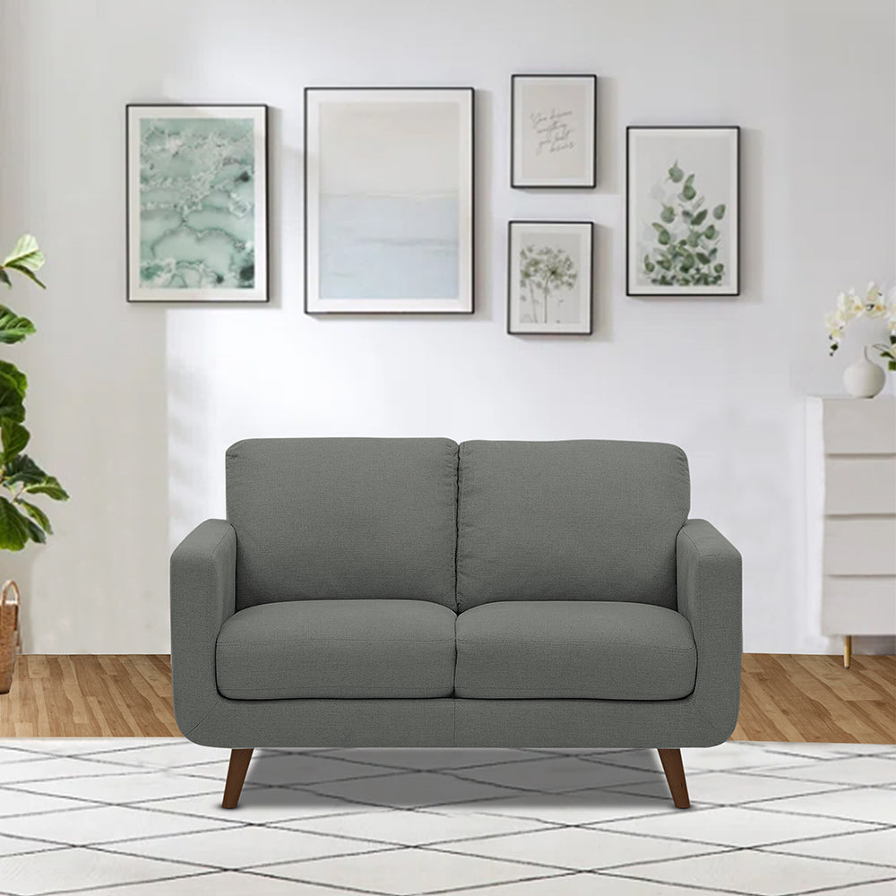 Adorn India Damian 2 Seater Sofa(Grey) (3 Year Warranty)