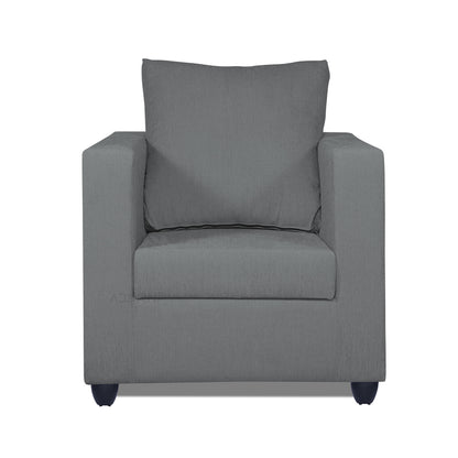 Adorn India Zink 1 Seater Sofa (Grey)