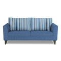 Adorn India Lawson Stripes 3 Seater Sofa (Blue)