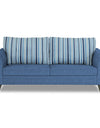 Adorn India Lawson Stripes 3 Seater Sofa (Blue) Modern