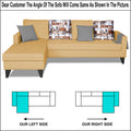 Adorn India Hallton L Shape 5 Seater Sofa Set Digitel Print (Left Hand Side) (Beige) (3 Year Warranty)