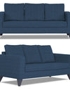 Adorn India Hallton Tufted 3-1-1 Five Seater Sofa Set (Blue)