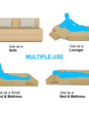 Adorn India Easy Alyn Plus Stripes 4 Seater Sofa Cum Bed (6x6) (Beige)