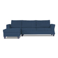 Adorn India Valencia Plus Decent L Shape 6 Seater Sofa Set (Left Hand Side) (Blue)