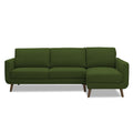 Adorn India Damian L Shape 6 Seater Sofa Set RHS (Green) (3 Year Warranty)