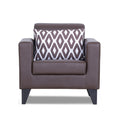 Adorn India Bladen Leatherette 1 Seater Sofa (Brown)