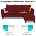 Adorn India Chandler L Shape 4 Seater Sofa Set Plain (Right Hand Side) (Maroon)