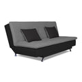 Adorn India Aspen 3 Seater Sofa Cum Bed (Dark Grey and Black) (3 Year Warranty)