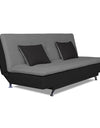 Adorn India Aspen Three Seater sofa cum bed (Dark Grey & Black)