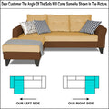 Adorn India Maddox Tufted L Shape 4 Seater Sofa Set LHS (Brown & Beige) (3 Year Warranty)