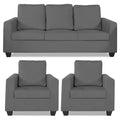 Wood Russell 3-1-1 5 Seater Sofa Set (Grey)