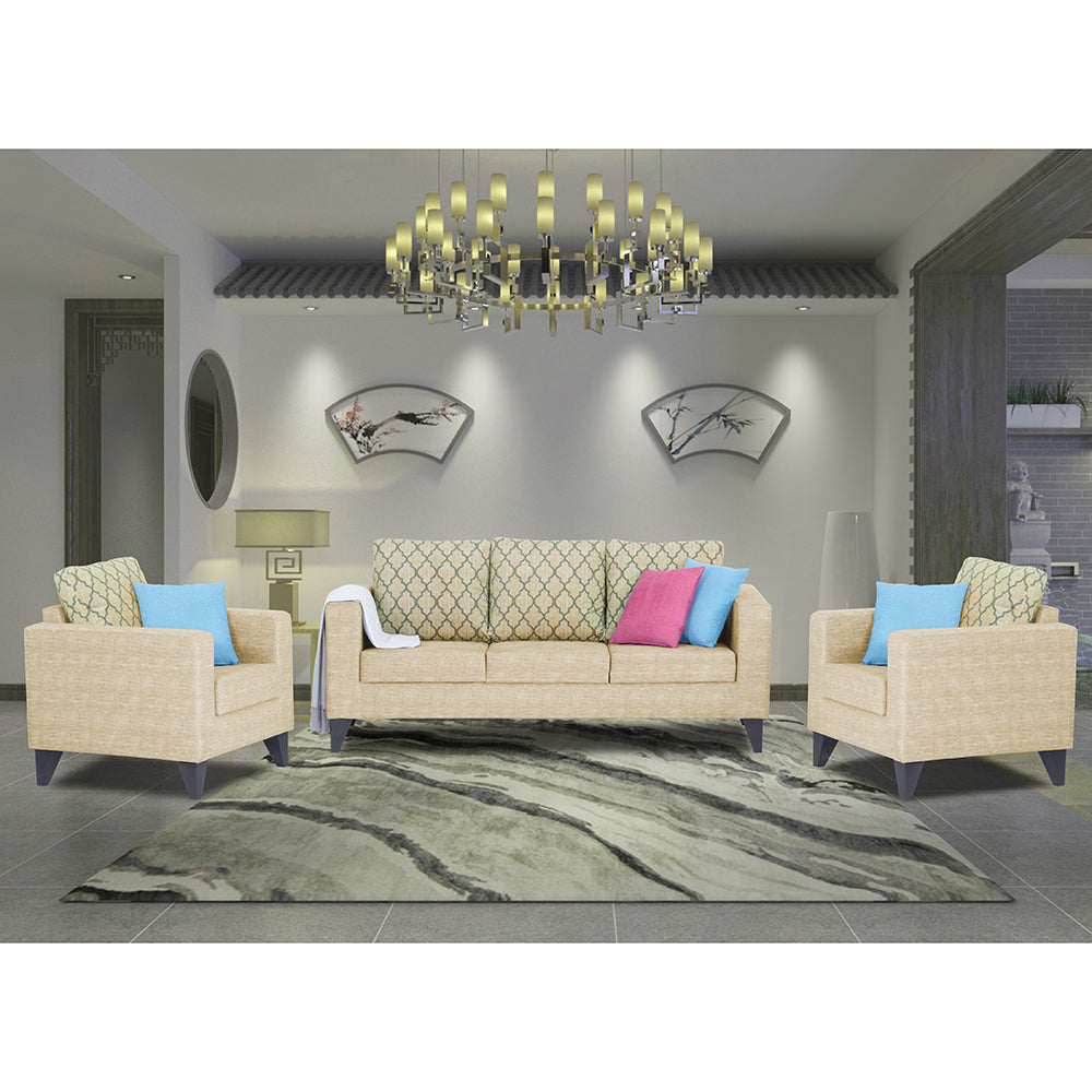 Straight line Plus Blossom 3+1+1 5 Seater Sofa Set (Beige)