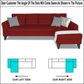 Adorn India Maddox Tufted L Shape 5 Seater Sofa Sofa Set RHS (Maroon) (3 Year Warranty)