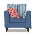 Adorn India Lawson Stripes 1 Seater Sofa (Blue)