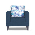 Adorn India Hallton Digitel Print 1 Seater Sofa (Blue) (3 Year Warranty)