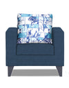 Adorn India Hallton Digitel Print 1 Seater Sofa (Blue)