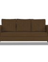 Adorn India Hallton Tufted 3 Seater Sofa Set (Brown)