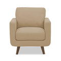 Adorn India Damian 1 Seater Sofa (Beige) (3 Year Warranty)