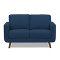 Adorn India Damian 2 Seater Sofa (Blue) (3 Year Warranty)