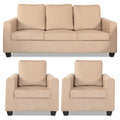 Wood Russell 3-1-1 5 Seater Sofa Set (Beige)