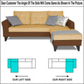 Adorn India Maddox L Shape 4 Seater Sofa Set Tufted Two Tone RHS (Brown & Beige) (3 Year Warranty)