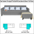 Adorn India Bladen L Shape 5 Seater Sofa Set Floral Print (Right Hand Side) (Grey)
