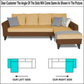 Adorn India Maddox Plain Two Tone L Shape 6 Seater Sofa Set RHS (Brown & Beige) (3 Year Warranty)