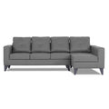 Adorn India Haddin Premium L Shape 6 Seater Sofa Set (Right Hand Side) (Grey)