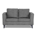 Adorn India Enzo Decent Premium Leatherette Suede 2 Seater Sofa (Grey)