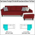 Adorn India Maddox Tufted L Shape 6 Seater Sofa Set RHS (Maroon) (3 Year Warranty)
